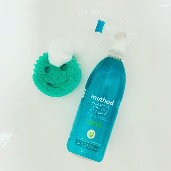 user image by @gatewaycleaningco_maine, Method Eucalyptus Mint Cleaning Products Foaming Bathroom Cleaner Spray Bottle - 28 fl oz
