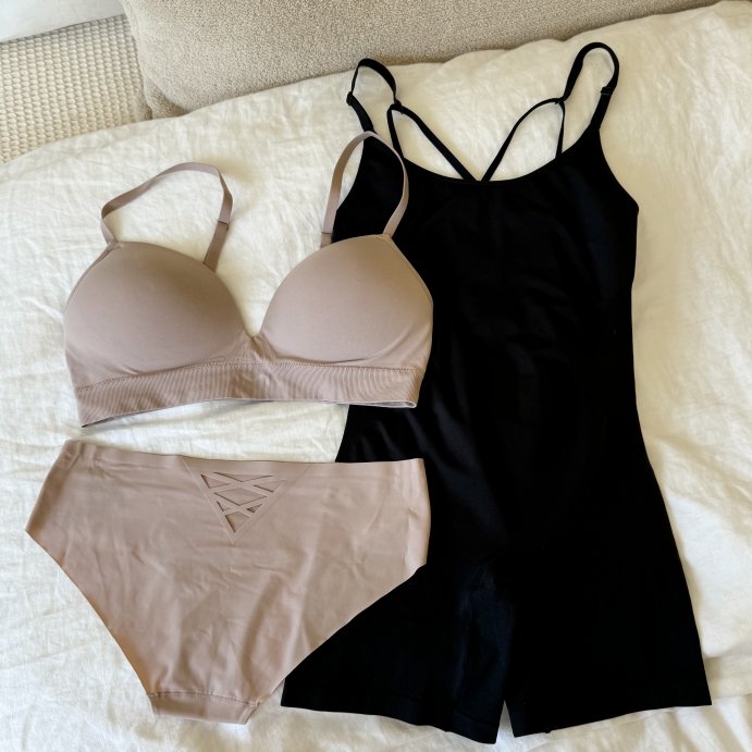 user image by sweetandpetite_, Maidenform Women's Shapewear Seamless Mid Thigh Bodysuit with Light Shaping MST007