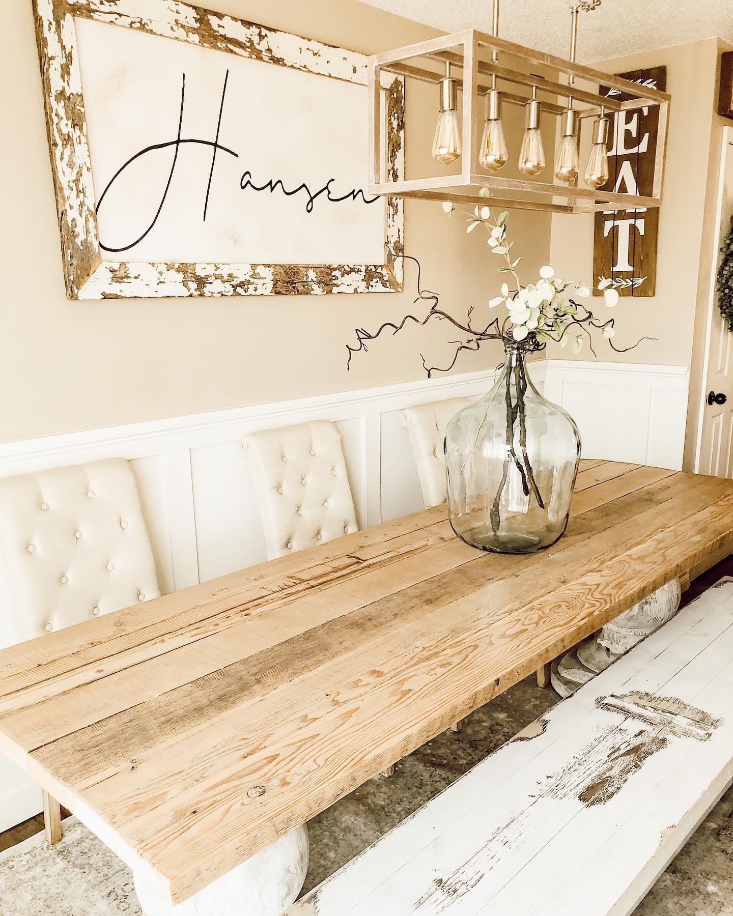 Shabby farmhouse dining Instagram Post
