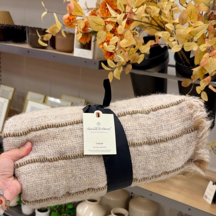 user image by @kaitlynmackenzee, Cozy Stripe Throw Blanket - Hearth & Hand™ with Magnolia