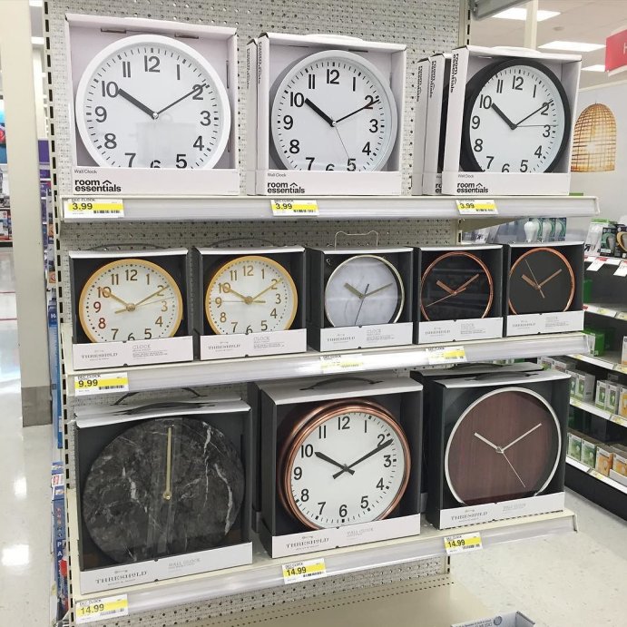 user image by @redandkhaki, 9" Round Wall Clock - Room Essentials™
