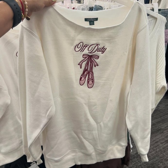 user image by @dltree_target_ross_finds, Women's Off the Shoulder Sweatshirt - Wild Fable™