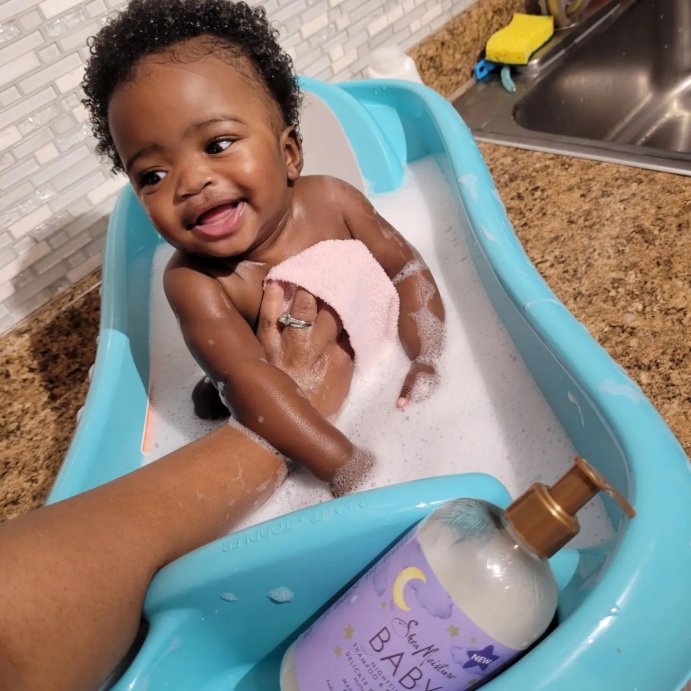 user image by @riyah_bean_primrose, SheaMoisture Baby Manuka Honey &#38; Lavender Pump Nighttime Shampoo &#38; Bath Milk for Delicate Hair &#38; Skin - 13 fl oz