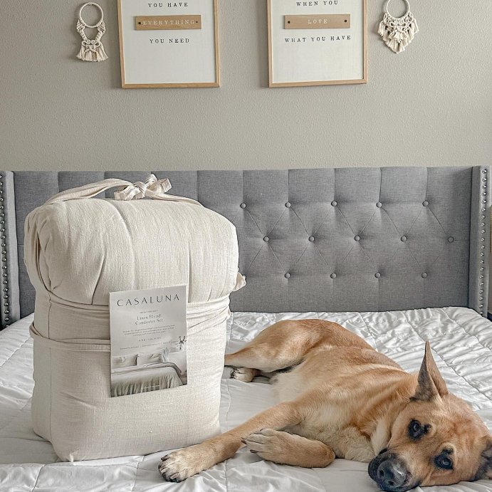 user image by @thisminavang, Heavyweight Linen Blend Comforter & Sham Set - Casaluna™