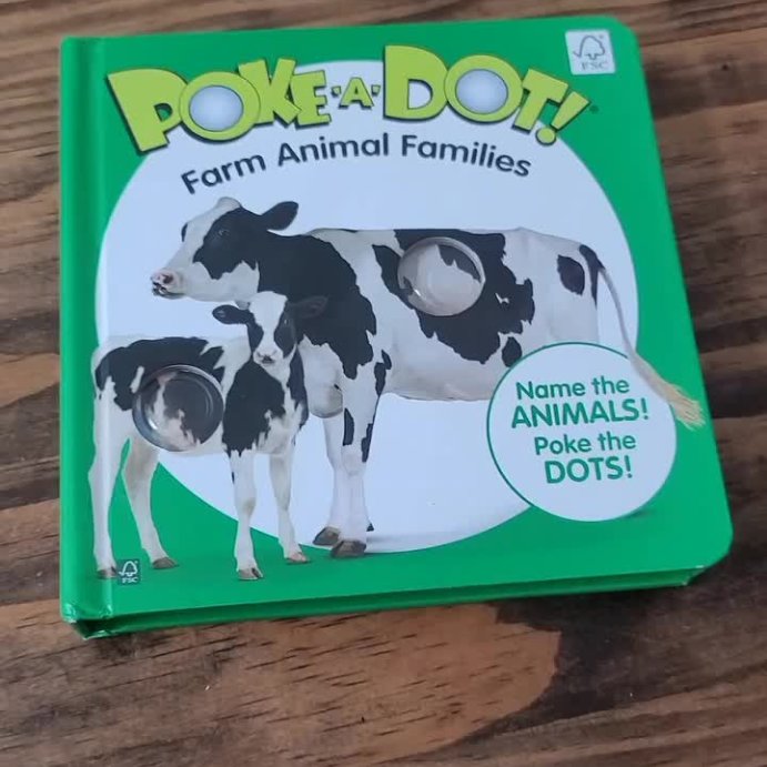user image by @mamaandminibooks, Melissa & Doug Children’s Book – Poke-a-Dot: Farm Animal Families (Board Book with Buttons to Pop) Melissa & Doug