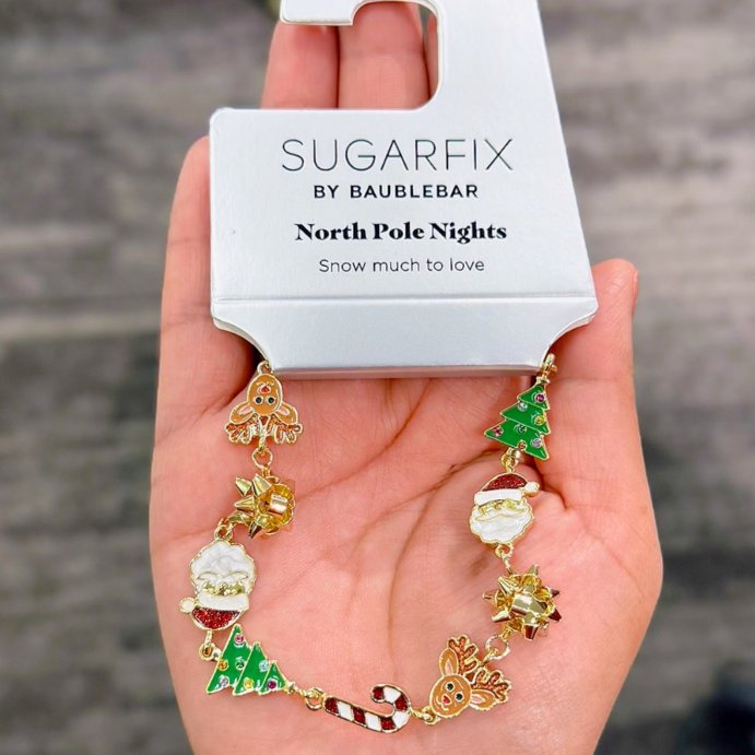 user image by @shoppingstylesandtrends, SUGARFIX by BaubleBar North Pole Nights Bracelet - Red/Green/White