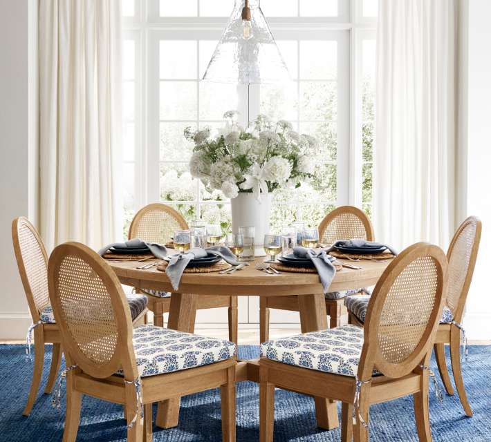 Pottery barn dining store table chairs