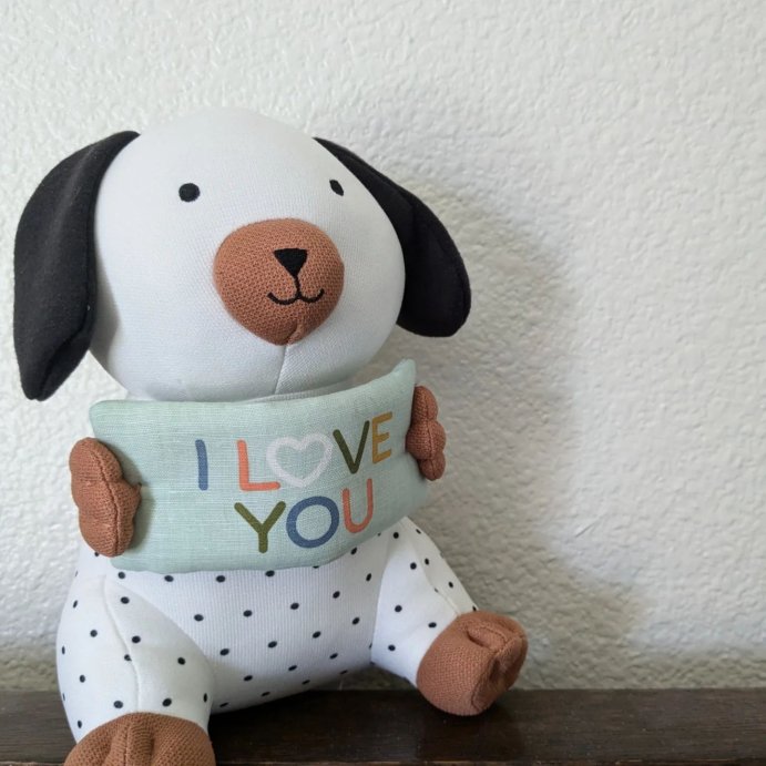 user image by @znahirobys, Mini Kids&#39; Plush Milestone Puppy - Pillowfort&#8482;: Novelty Throw Pillow, Recycled Polyester, OEKO-TEX Certified
