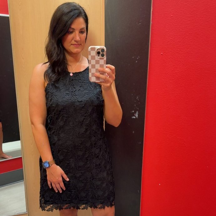 user image by @the.melanie.edit, Women's Mini Scalloped Lace Dress - A New Day™