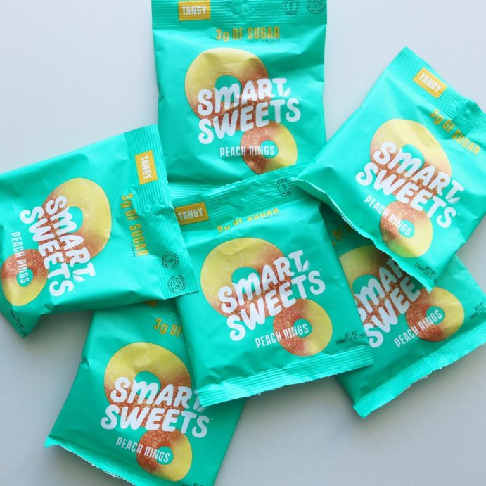 user image by @sisterchow, SmartSweets Peach Rings Sour Gummy Candy - 1.8oz