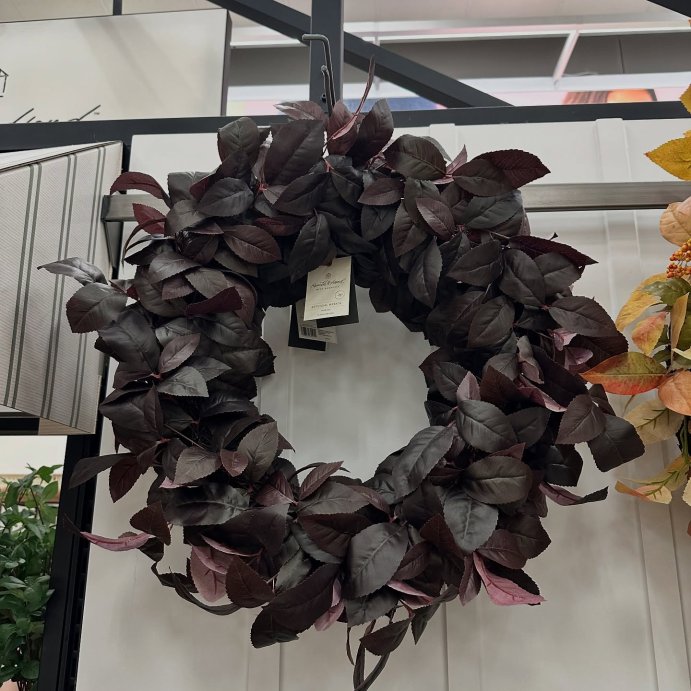 user image by @living_withrobyn, 26&#34; Black Plum Leaf Fall Wreath - Hearth &#38; Hand&#8482; with Magnolia