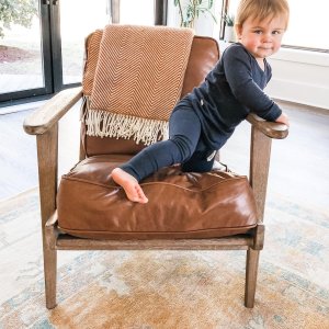 Raylan Leather Armchair Pottery Barn