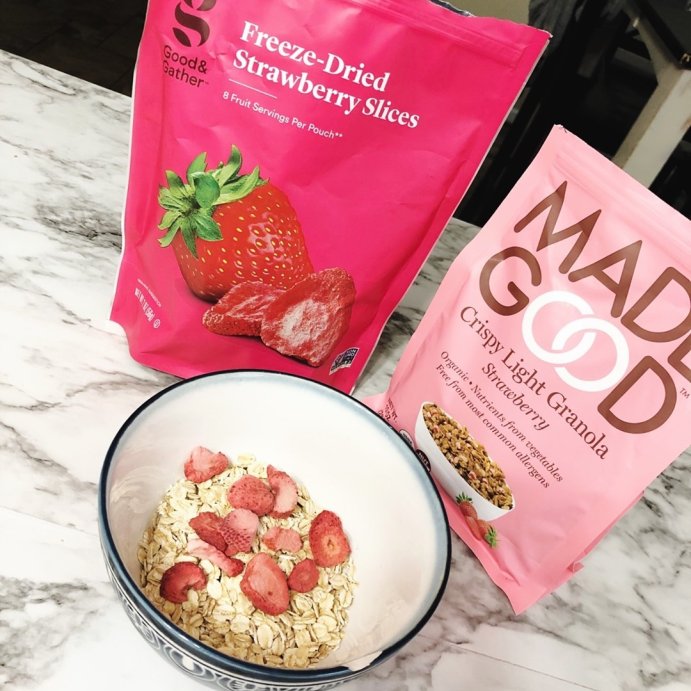 user image by @fitwithjenwhit, Freeze Dried Strawberry Slices - 1oz - Good & Gather&#8482;