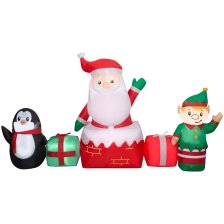 Shop Gemmy Airblown Wide Santa and Friends Decoration, 9-ft and more