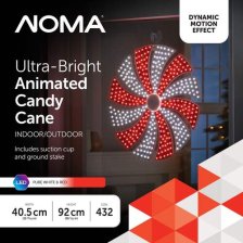 Shop NOMA Pre-Lit, Outdoor, Neon Candy Cane, Motion Christmas decoration and more