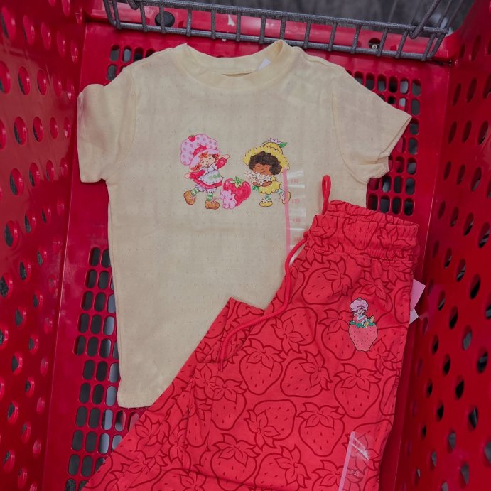 user image by @targetbayareafinds, Women's Strawberry Shortcake Short Sleeve Graphic Baby T-Shirt - Yellow