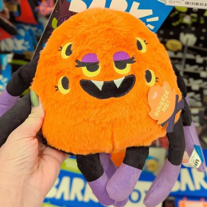 user image by @heartsandhaunts, BARK Afraid of the Bark Halloween Maddle Long Legs Animal Plush Dog Toy