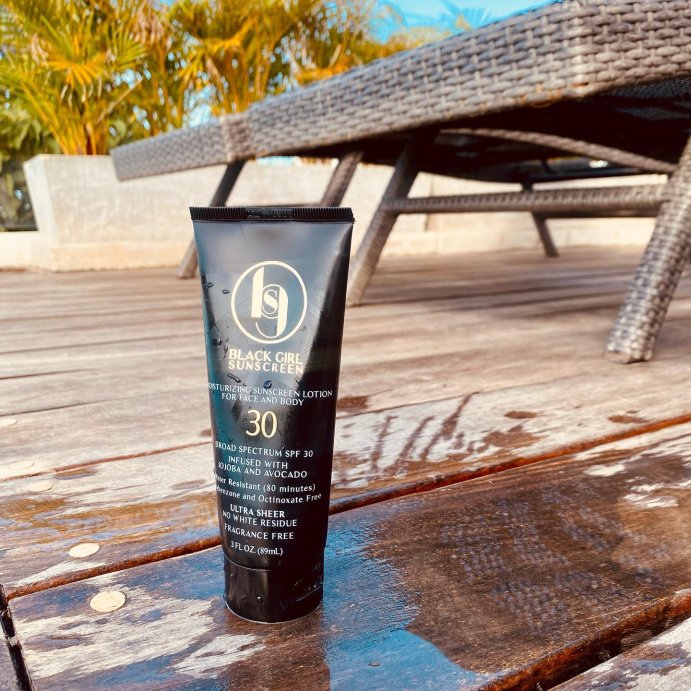 user image by @zakiyabwright, Black Girl Sunscreen Broad Spectrum Infused with Jojoba Oil - SPF 30 - 3 fl oz