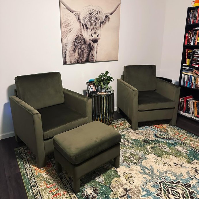 user image by @_thehartmanhome, Bellfield Fully Upholstered Accent Chair - Threshold™ designed with Studio McGee