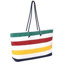 Shop Hudson's Bay Stripes Insulated Canvas Cooler Bag, Navy and more