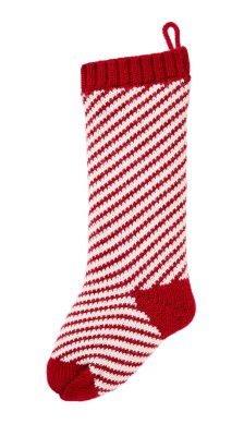 Shop CANVAS Santa's Workshop Collection Diagonal Peppermint Stripe Knit Stocking, 18.5-in and more