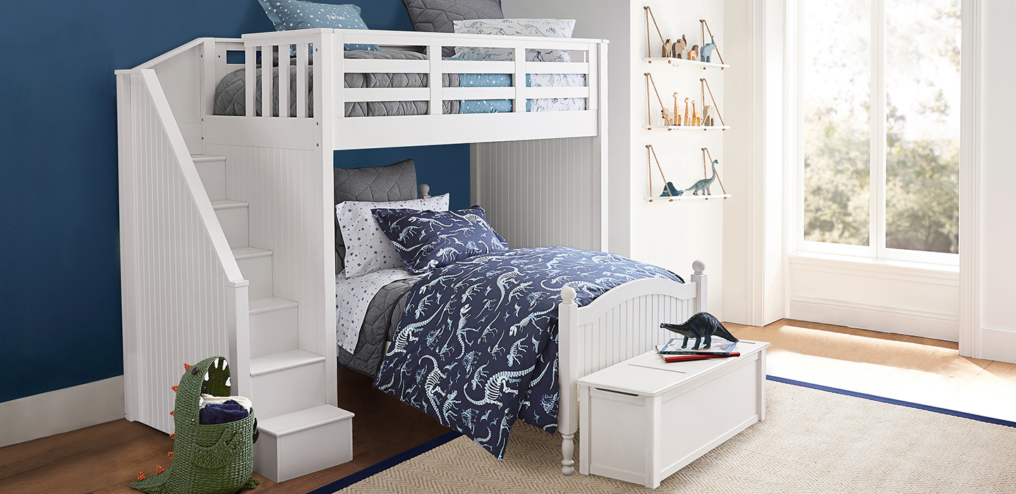 Catalina Stair Loft Bed For Kids Pottery Barn Kids