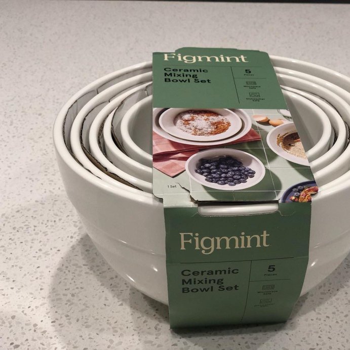 user image by @thefakemsmiller, 5pc Earthenware Ceramic Mixing Bowl Set - Figmint™