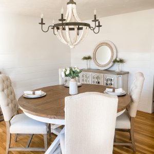 Hart Round Reclaimed Wood Pedestal Extending Dining Table Pottery Barn