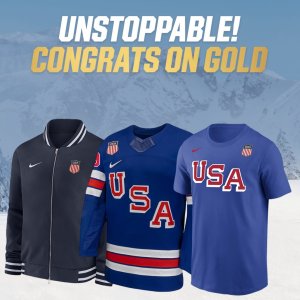 Nike Adult Team USA Matthew Tkachuk #19 Replica Blue Jersey