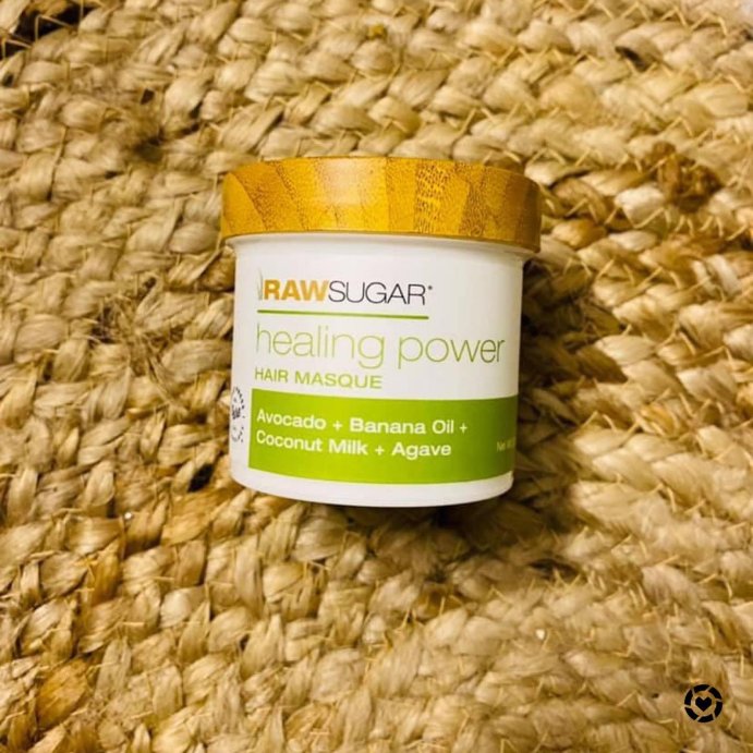 user image by @savings_geek, Raw Sugar Healing Power Hair Masque - Avocado Oil + Banana + Coconut Milk + Agave - 12oz