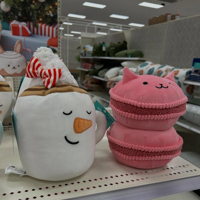 user image by @elenaloveexplore, Cat Macaron Kids&#39; Holiday Mini Weighted Plush Throw Pillow Light Pink - Pillowfort&#8482;