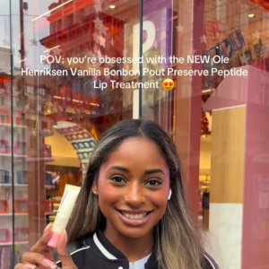 @spacenk’s instagram video of Ole Henriksen Pout Preserve Peptide Lip Treatment