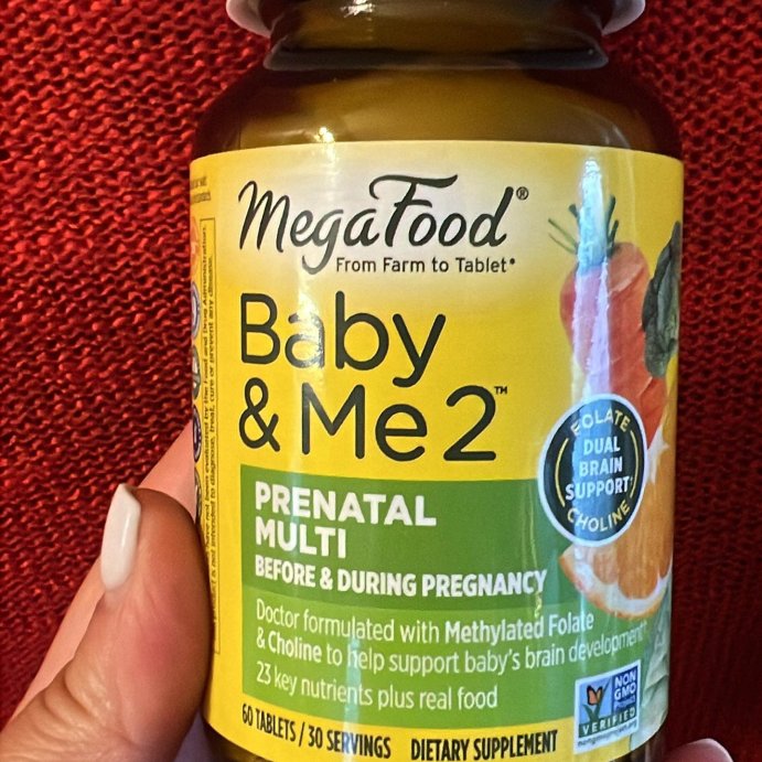 user image by @sbwantsitall, MegaFood Baby &#38; Me 2 Prenatal Multi With Iron, Choline &#38; Methylated Folate Vegetarian Tablets - 60ct