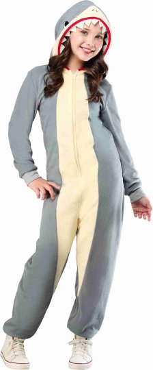 Shop Shark Onesie Halloween Costume with Fin, Grey, Child, Assorted Sizes and more