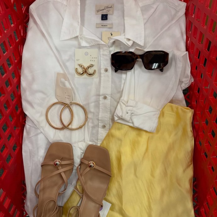 user image by @_targetxbri, Women's Long Sleeve Collared Linen Button-Down Shirt - Universal Thread™