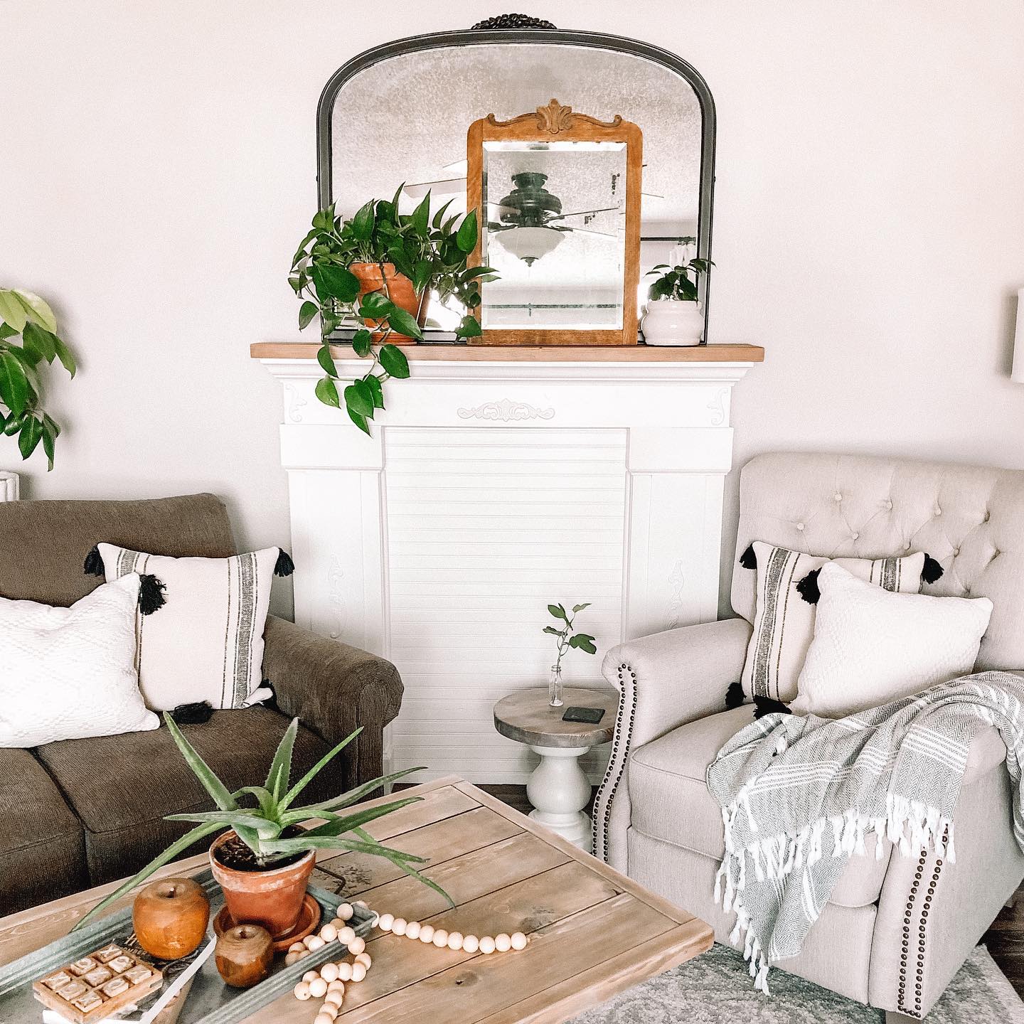 Comfy neutral living room Instagram Post