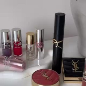 &rsquo;s mediaimport video of YSL BEAUTY Lash Clash Extreme Volume Mascara,YSL BEAUTY Loveshine Plumping Lip Oil Gloss,YSL BEAUTY Make Me Blush Powder