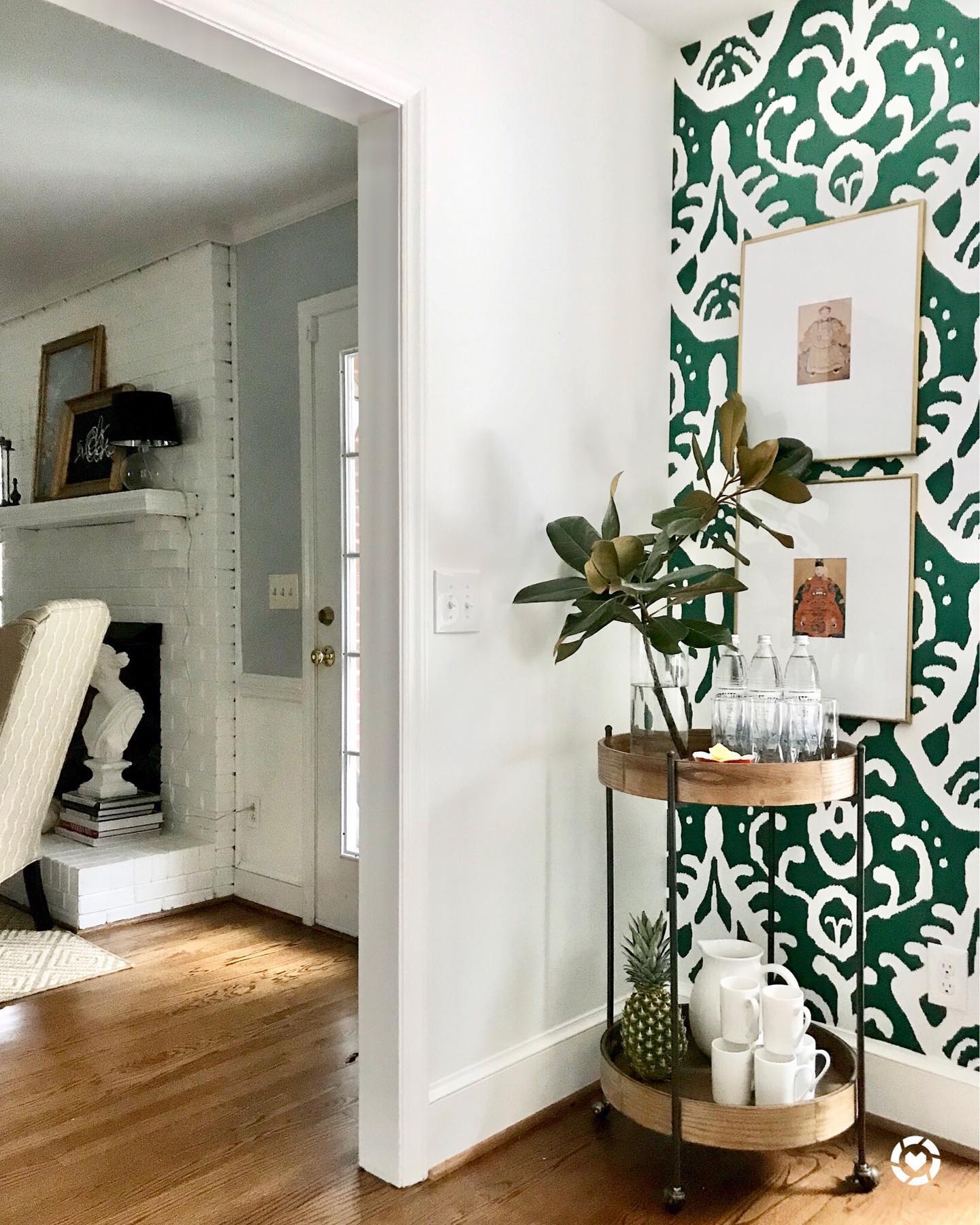 Boho tropics bar cart Instagram Post