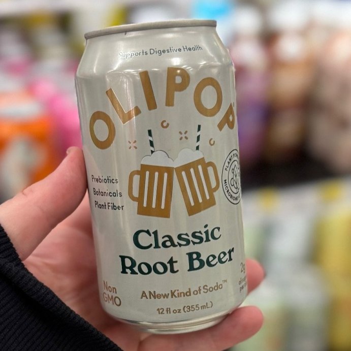 user image by @katie_elizabeth_a, OLIPOP Classic Root Beer Prebiotic Soda - 12 fl oz Can