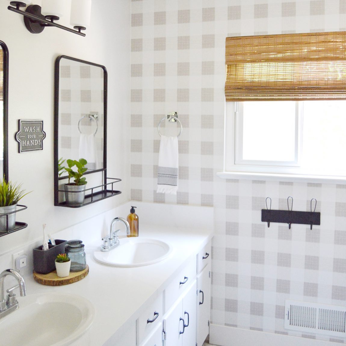 Refreshed modern bathroom Instagram Post