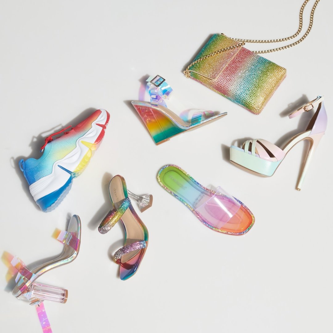 Hanna Transparent Heeled Sandal in Iridescent - Get great