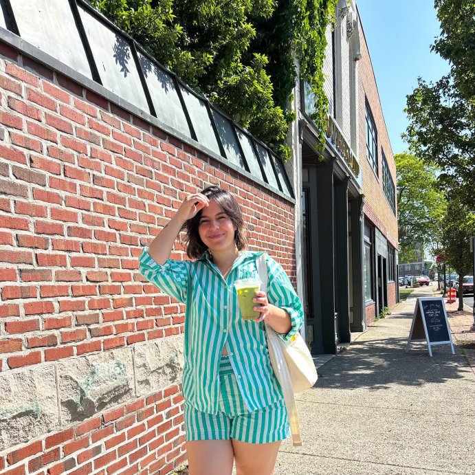 user image by @sayjesswinter, Women's Long Sleeve Collared Linen Button-Down Shirt - Universal Thread™