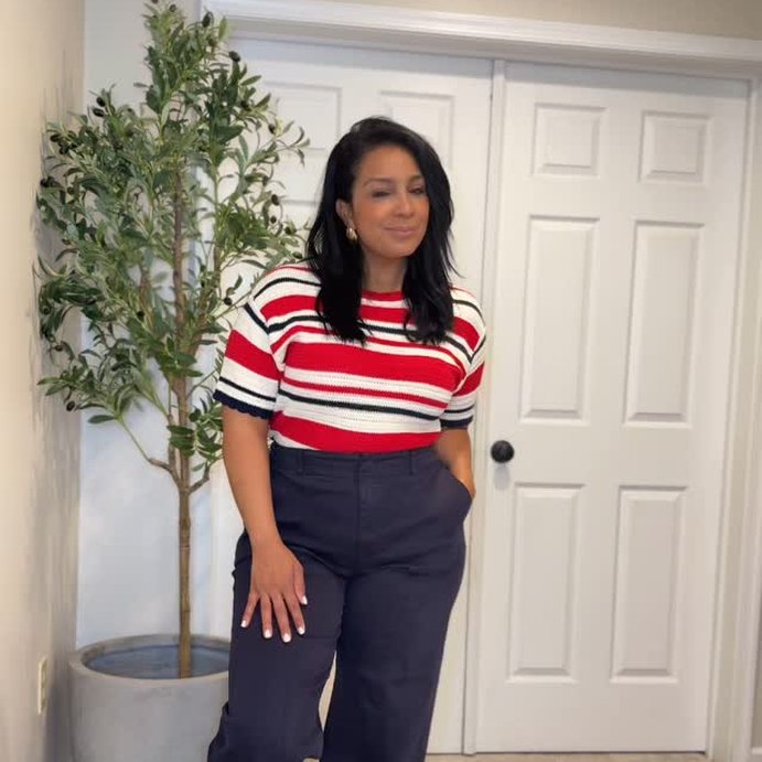 user image by @_nathalie.reyes, Women's Oversized Long Sleeve Collared Button-Front Shirt - Universal Thread™ Red Striped