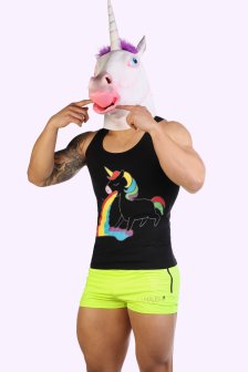 Shop Unicorn Tank Top - Black and more