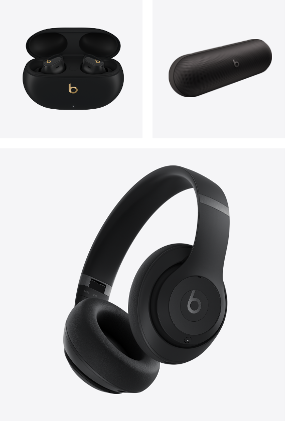 Shop Beats Studio Buds + True Wireless Earbuds, Beats Pill Bluetooth Bluetooth Speaker, Beats Studio Pro Headphones and more