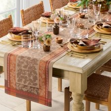 Shop Foliage Jacquard Table Runner, Cocoa and more