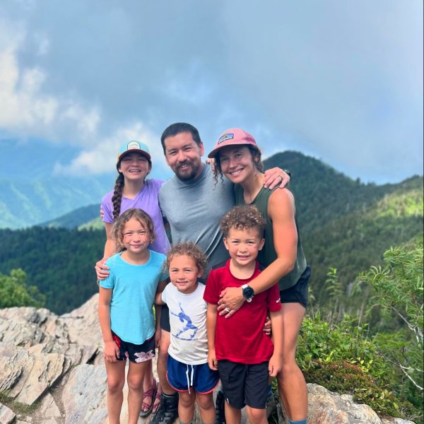 @sammieoutside's instagram image of Patagonia P-6 Logo Trucker Hat