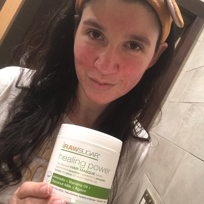 user image by @creatively_danielle, Raw Sugar Healing Power Hair Masque - Avocado Oil + Banana + Coconut Milk + Agave - 12oz