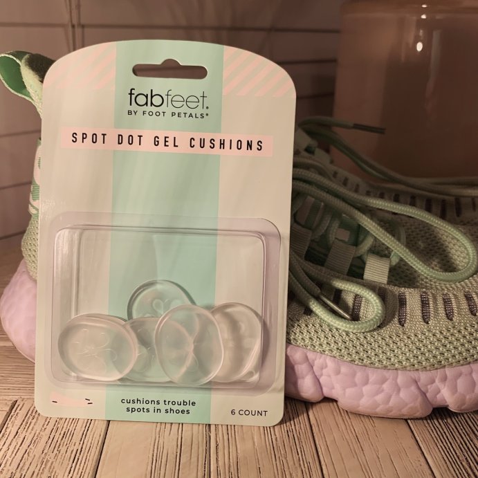 user image by @sheilab_34, Fab Feet Women&#39;s by Foot Petals Gel Spot Dots Shoe Cushions Clear - 6 pack: Urethane Shoe Accessories