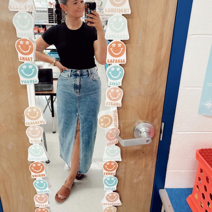 user image by @kinderandkindness, Women's Denim Maxi Skirt - Universal Thread™